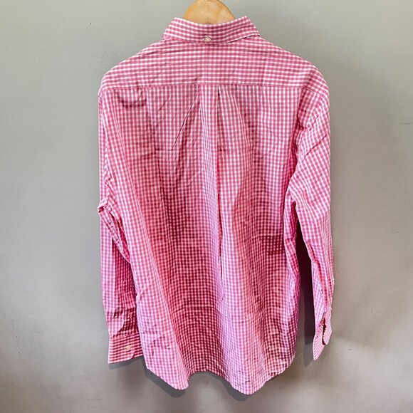 NEW Gitman Bros Pink Gingham Button-Down Shirt L‎ Cotton Made In USA - Picture 3 of 3